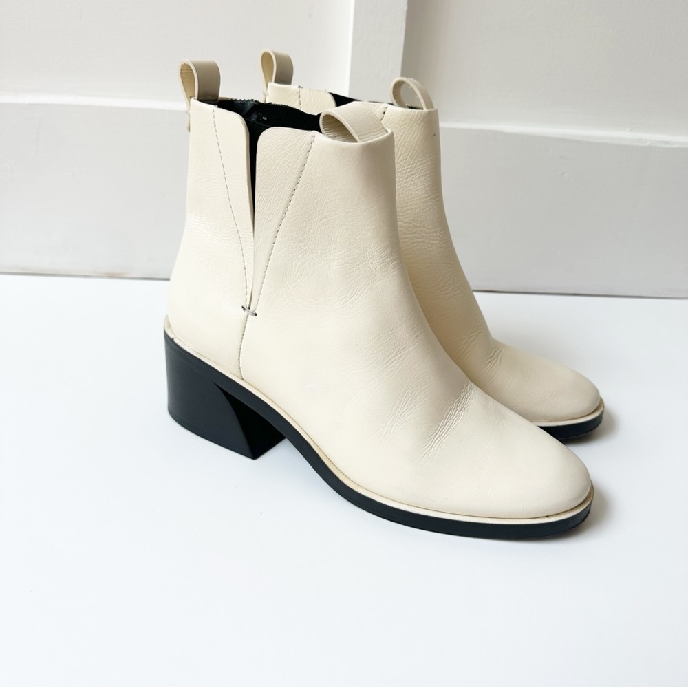 MERCEDES CASTILLO cream Xandra leather Chelsea boot